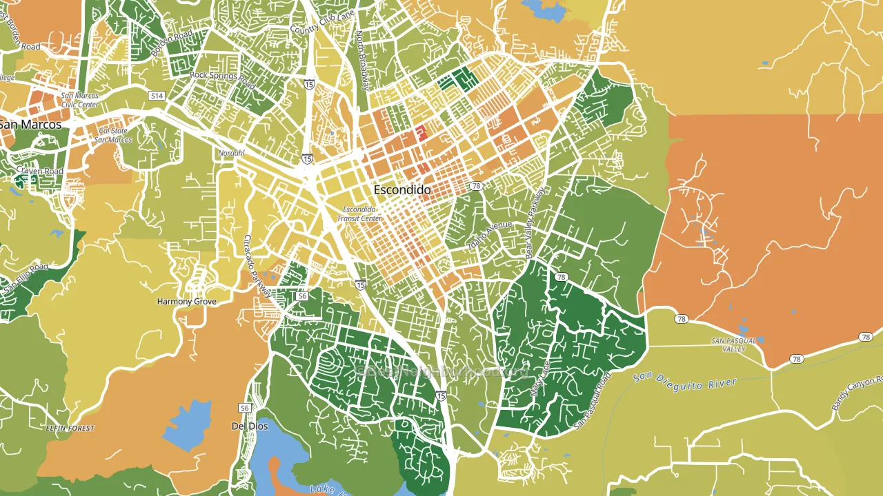 92025, CA block-group voter-turnout map