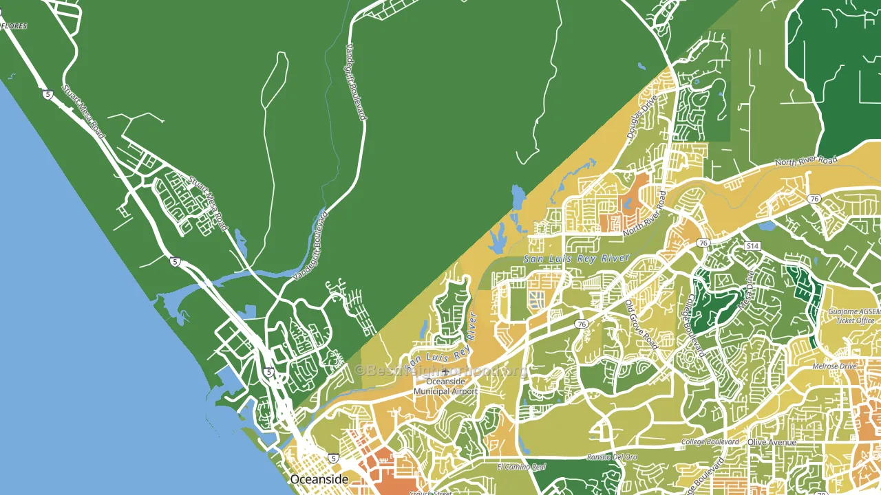 92058, CA block-group voter-turnout map