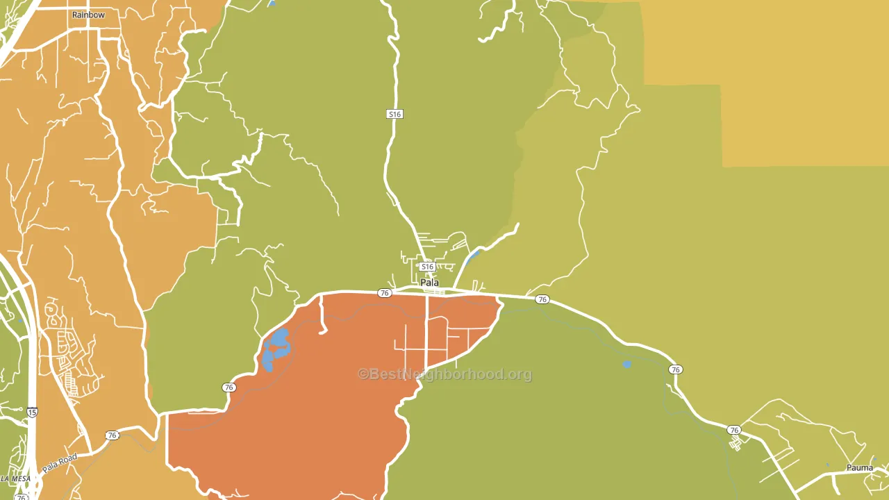 92059, CA block-group voter-turnout map