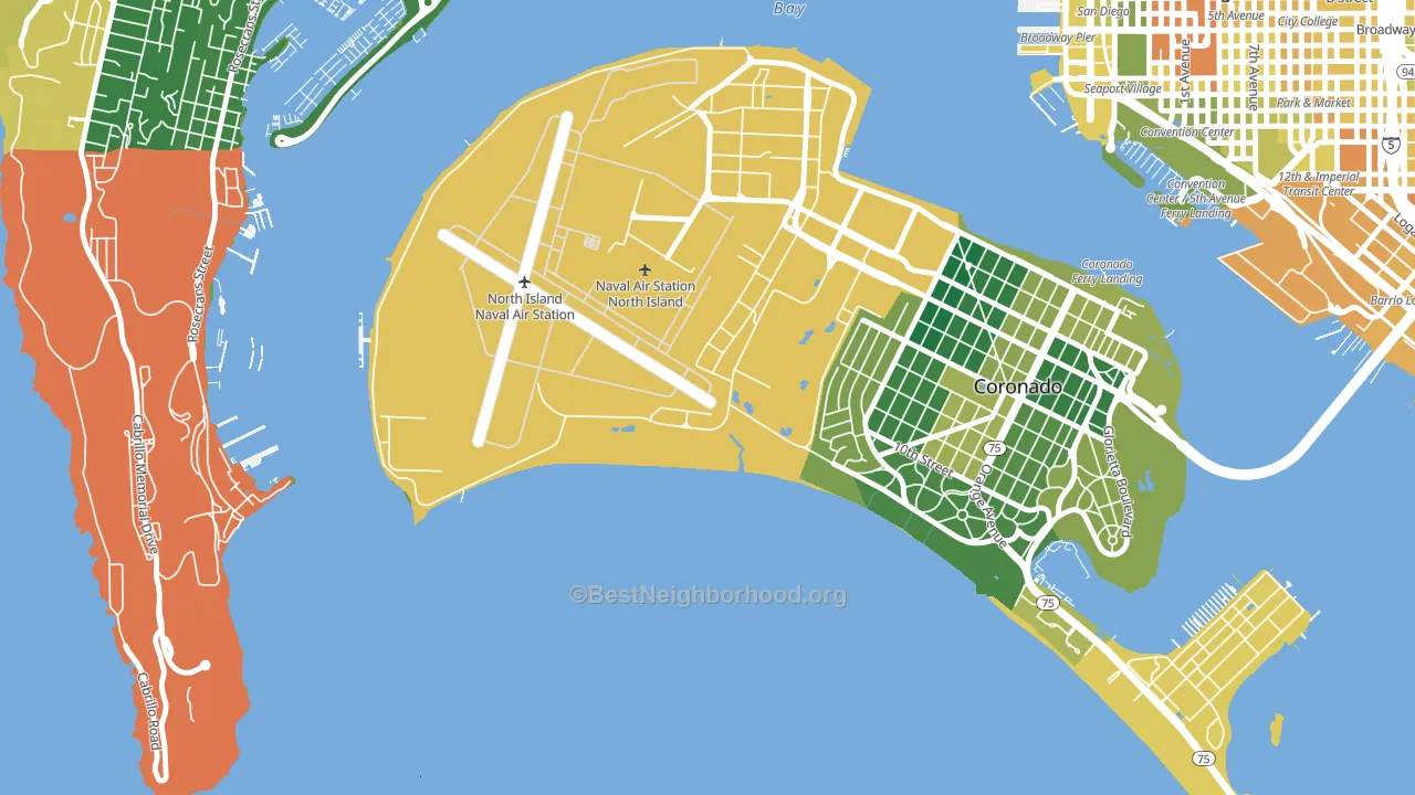 92135, CA block-group voter-turnout map