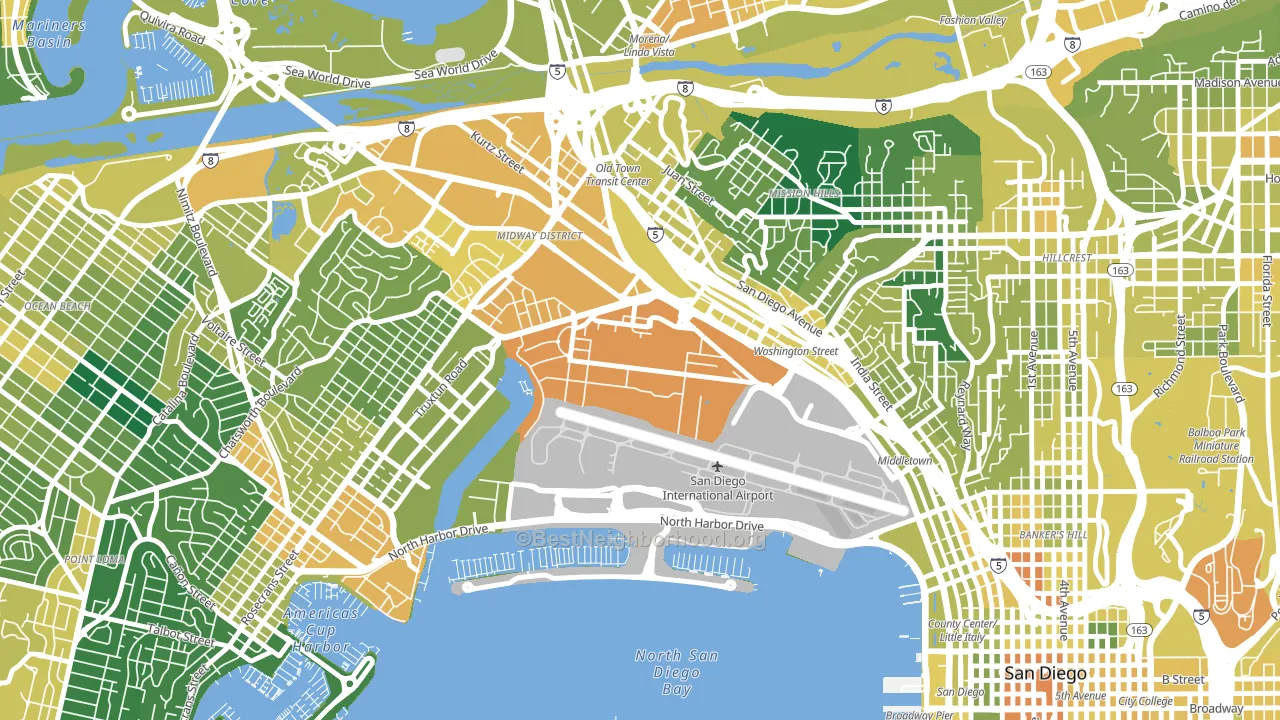 92140, CA block-group voter-turnout map