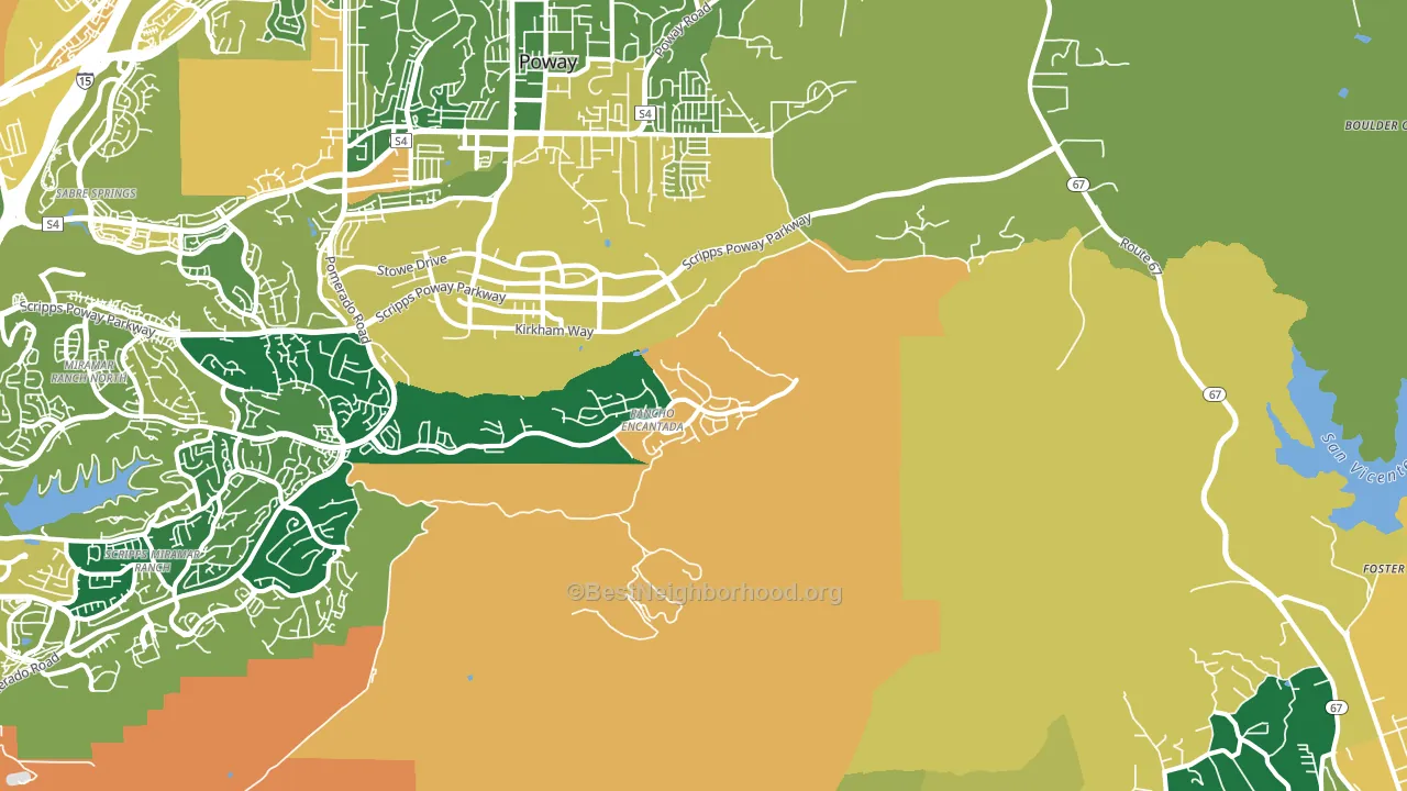 92145, CA block-group voter-turnout map