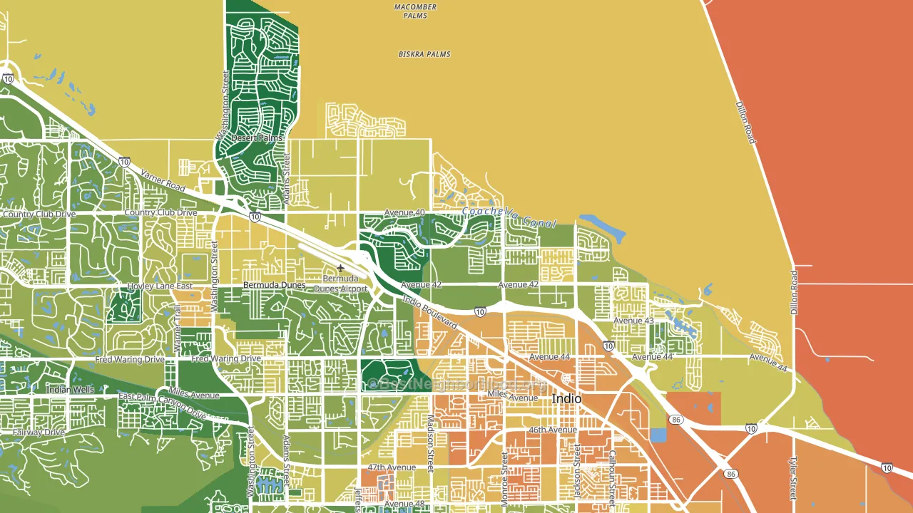 92203, CA block-group voter-turnout map