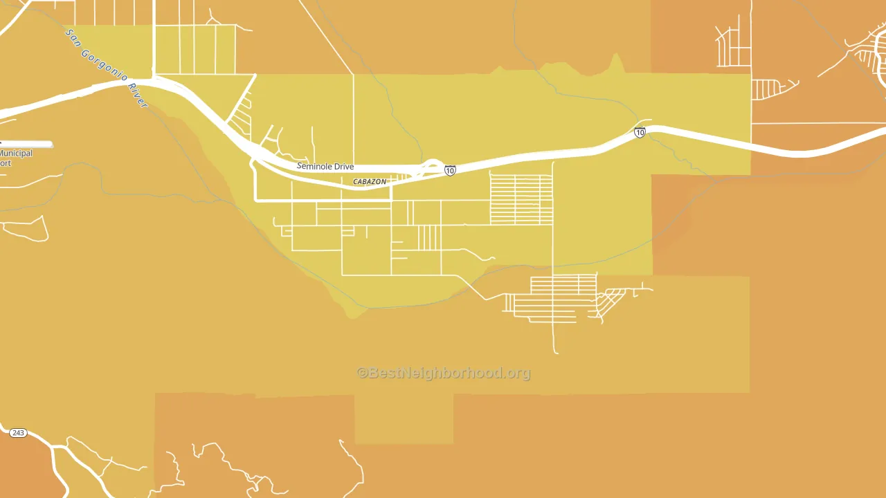 92230, CA block-group voter-turnout map