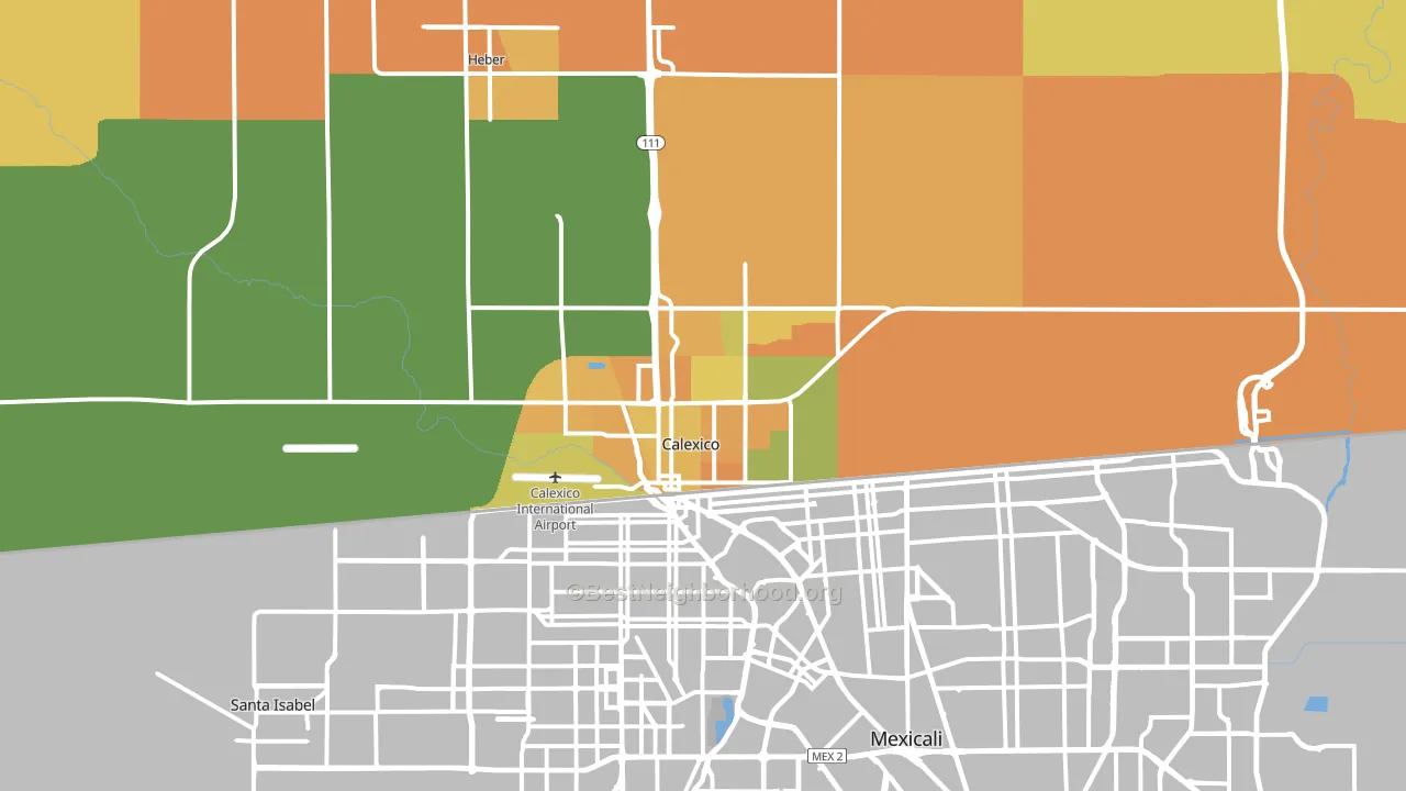 92231, CA block-group voter-turnout map