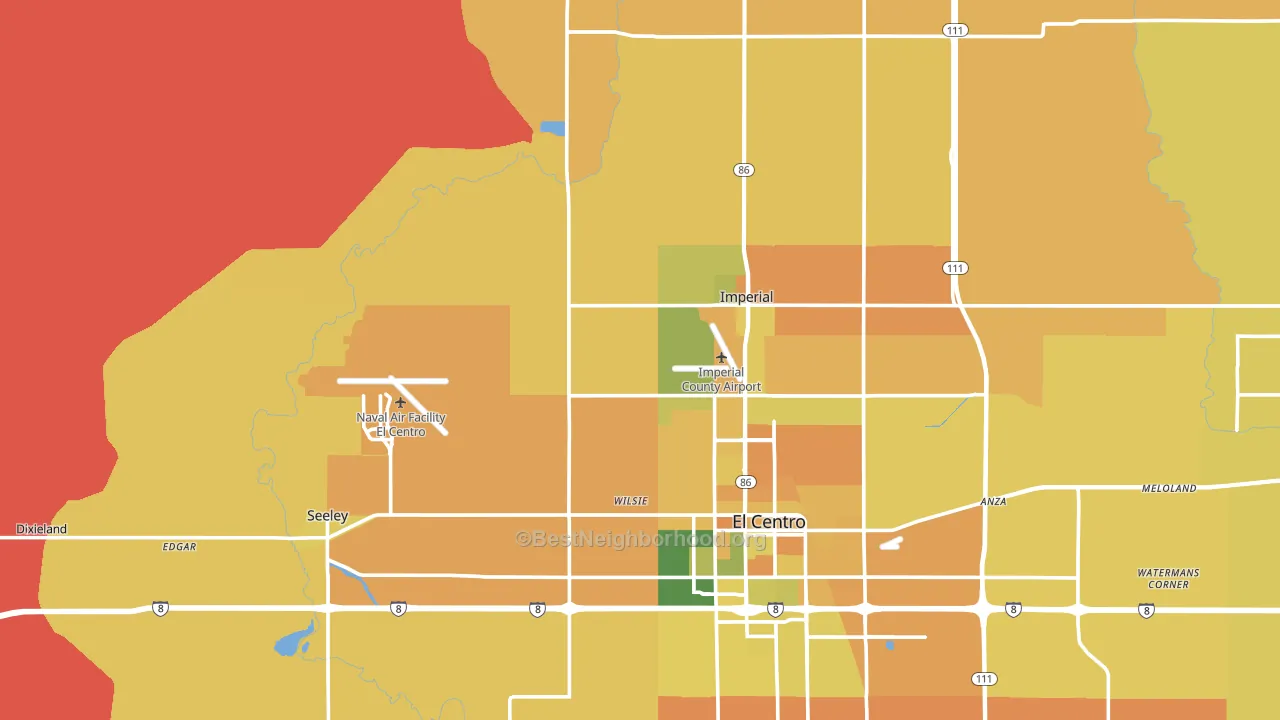 92251, CA block-group voter-turnout map