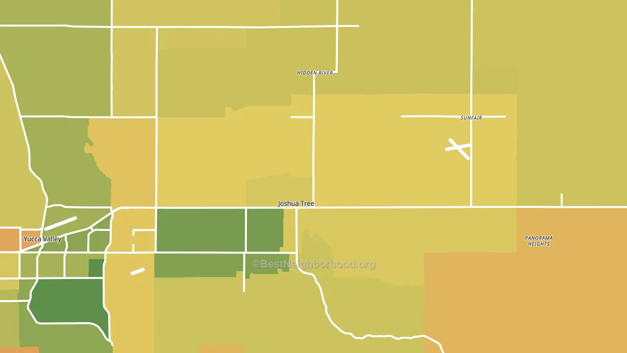 92252, CA block-group voter-turnout map