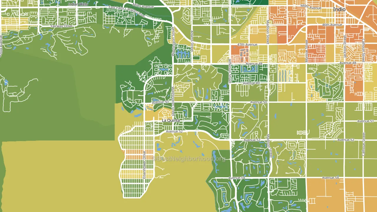 92253, CA block-group voter-turnout map