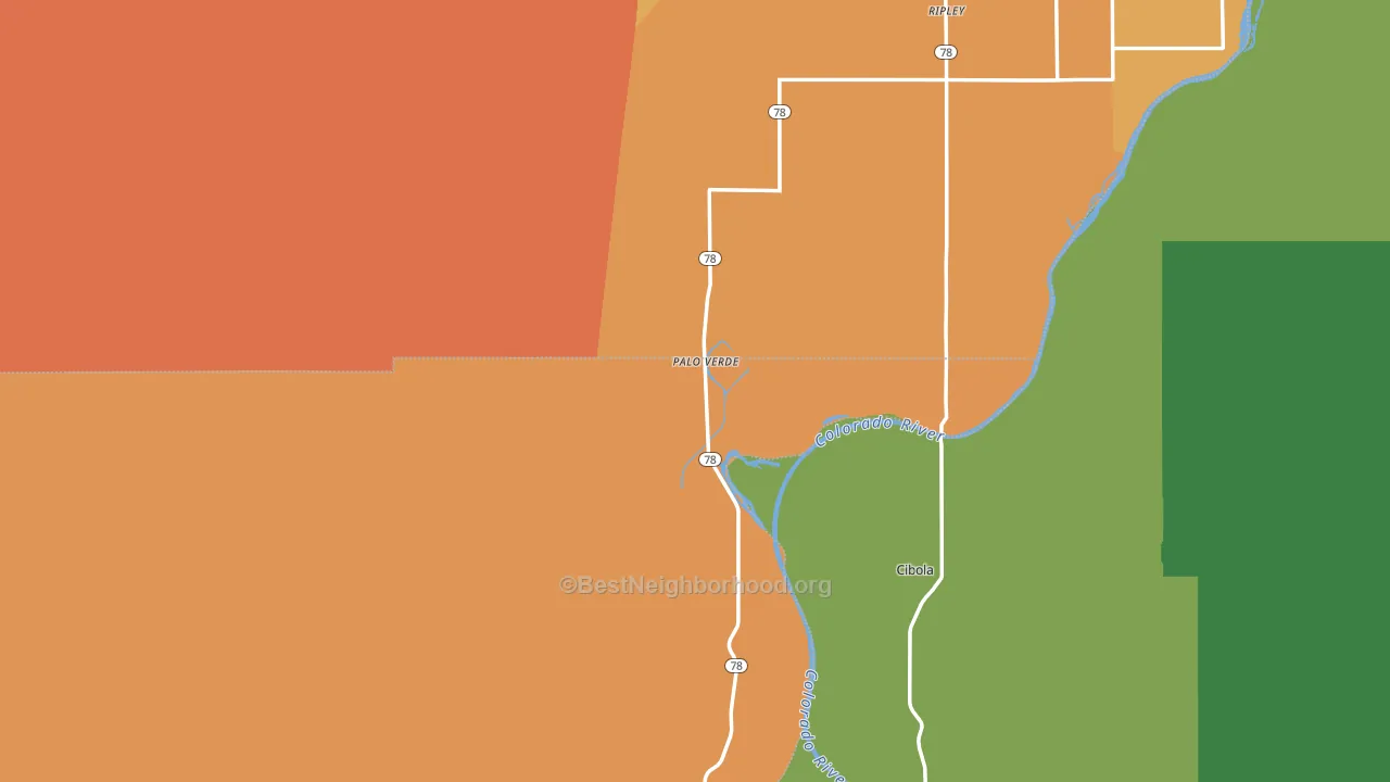 92266, CA block-group voter-turnout map