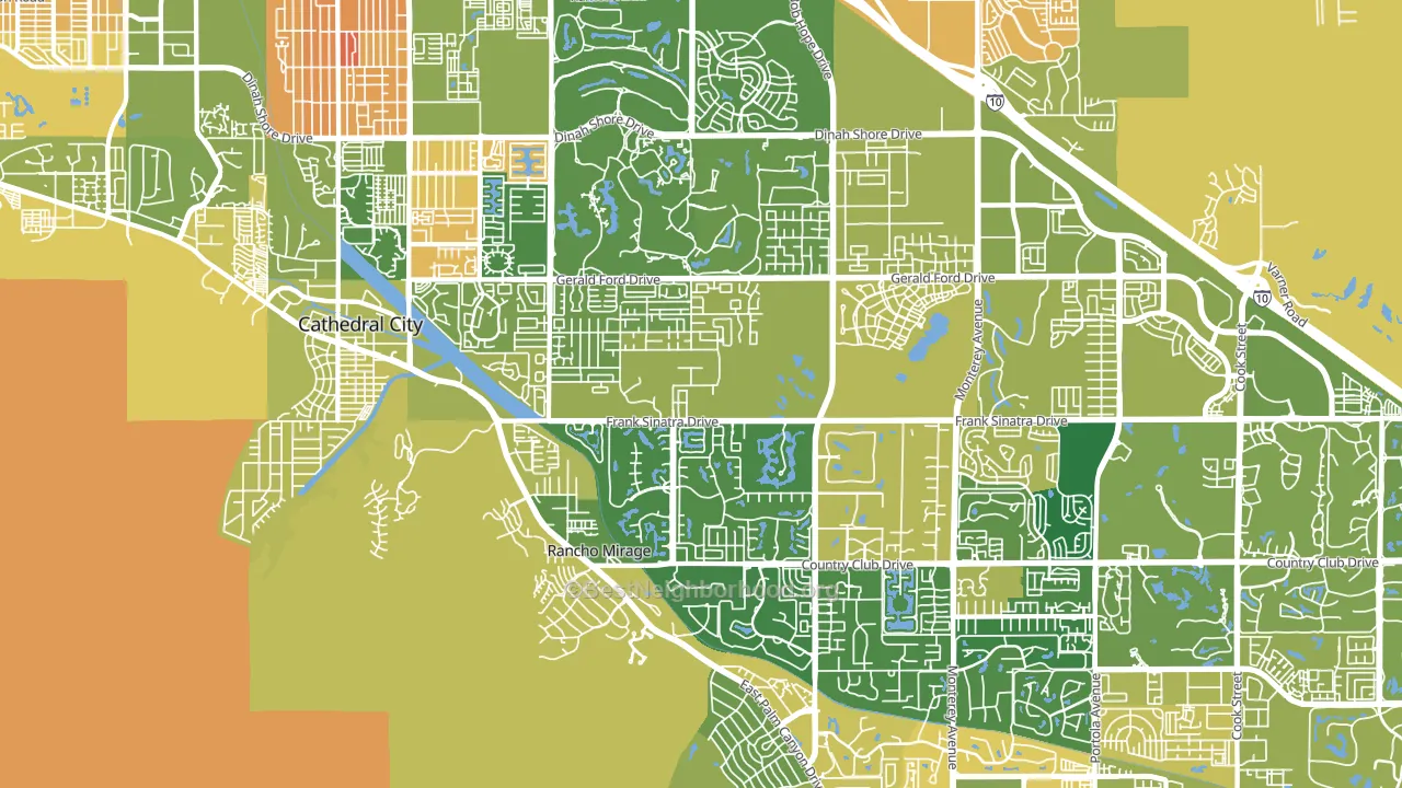 92270, CA block-group voter-turnout map