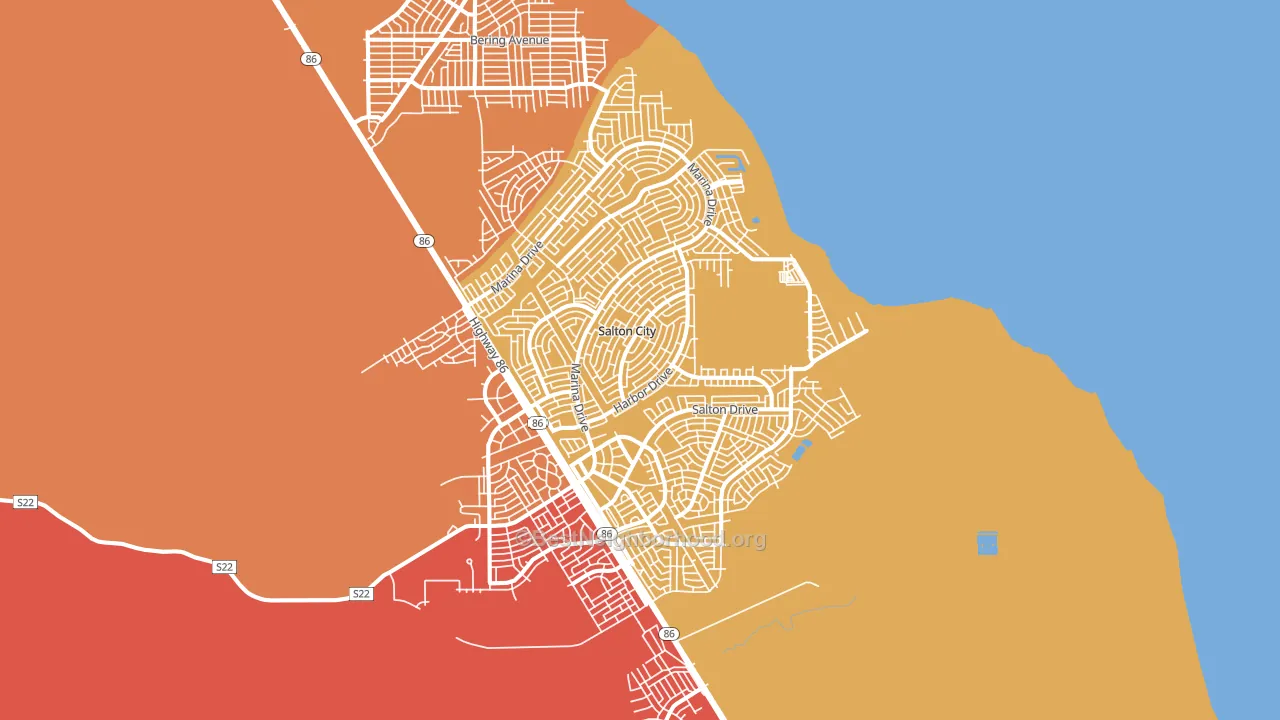 92275, CA block-group voter-turnout map