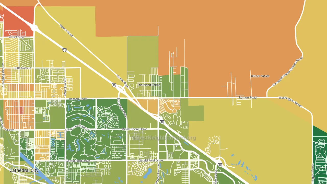 92276, CA block-group voter-turnout map