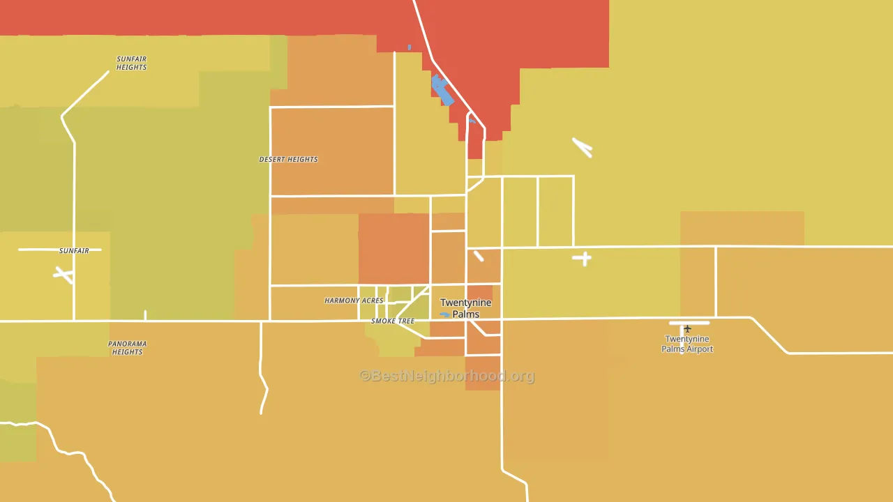 92277, CA block-group voter-turnout map