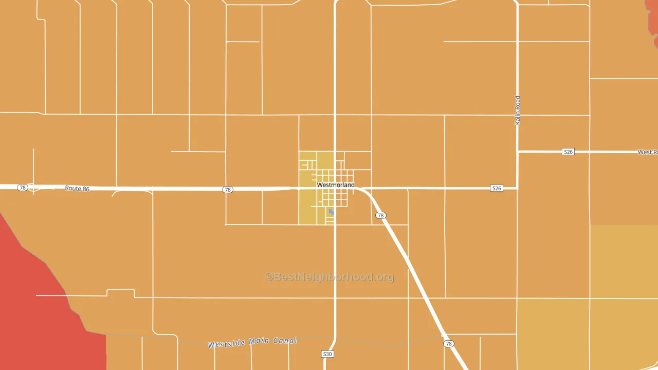 92281, CA block-group voter-turnout map