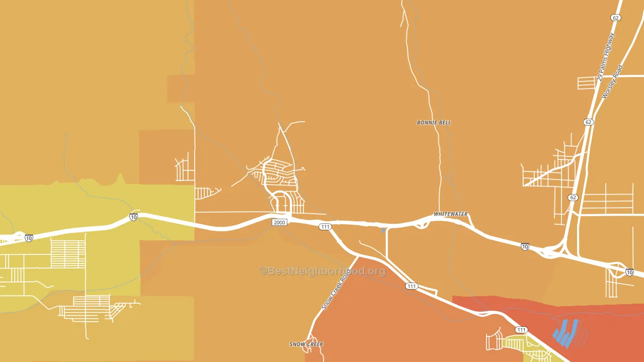 92282, CA block-group voter-turnout map