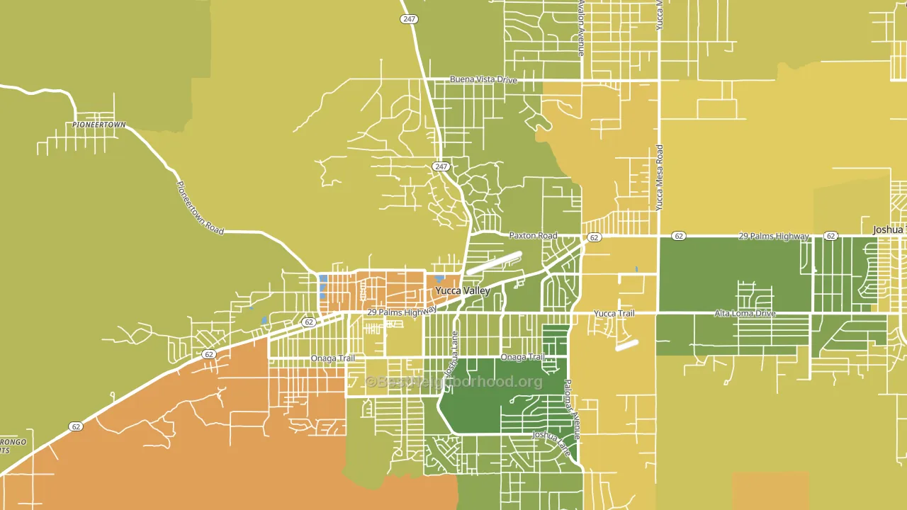 92284, CA block-group voter-turnout map