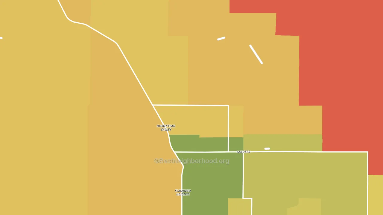92285, CA block-group voter-turnout map
