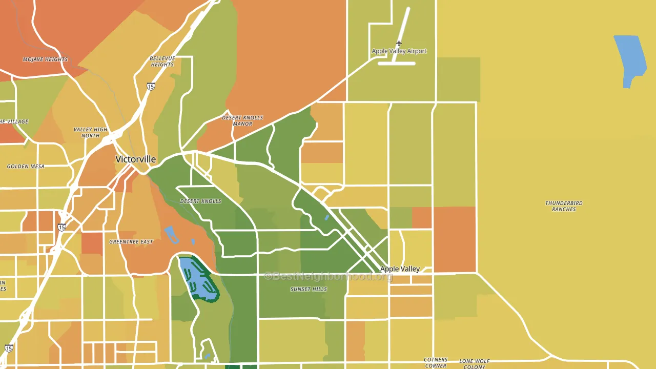 92307, CA block-group voter-turnout map