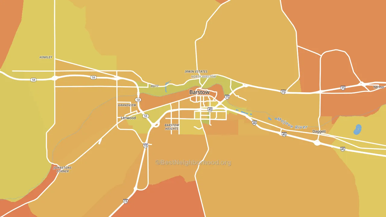 92311, CA block-group voter-turnout map