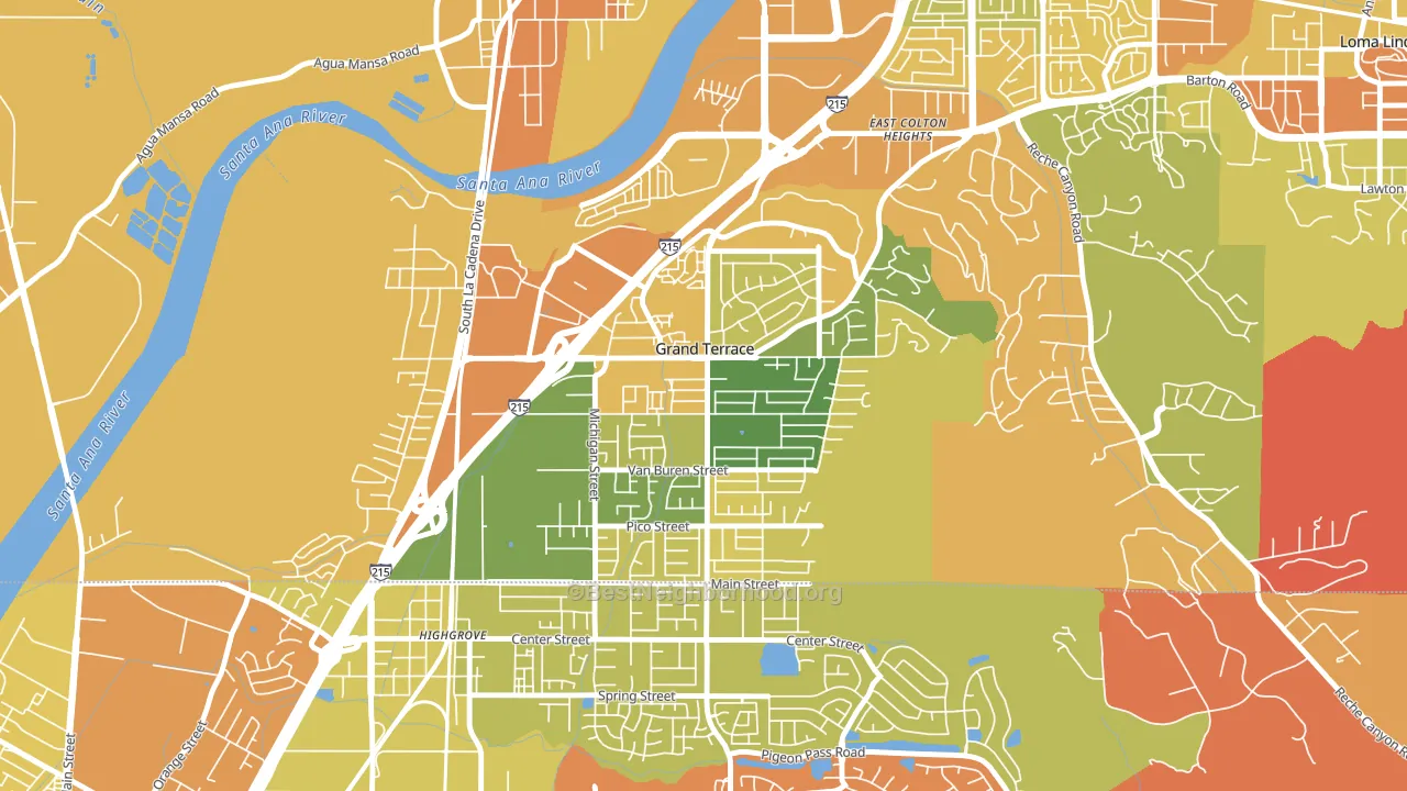 92313, CA block-group voter-turnout map