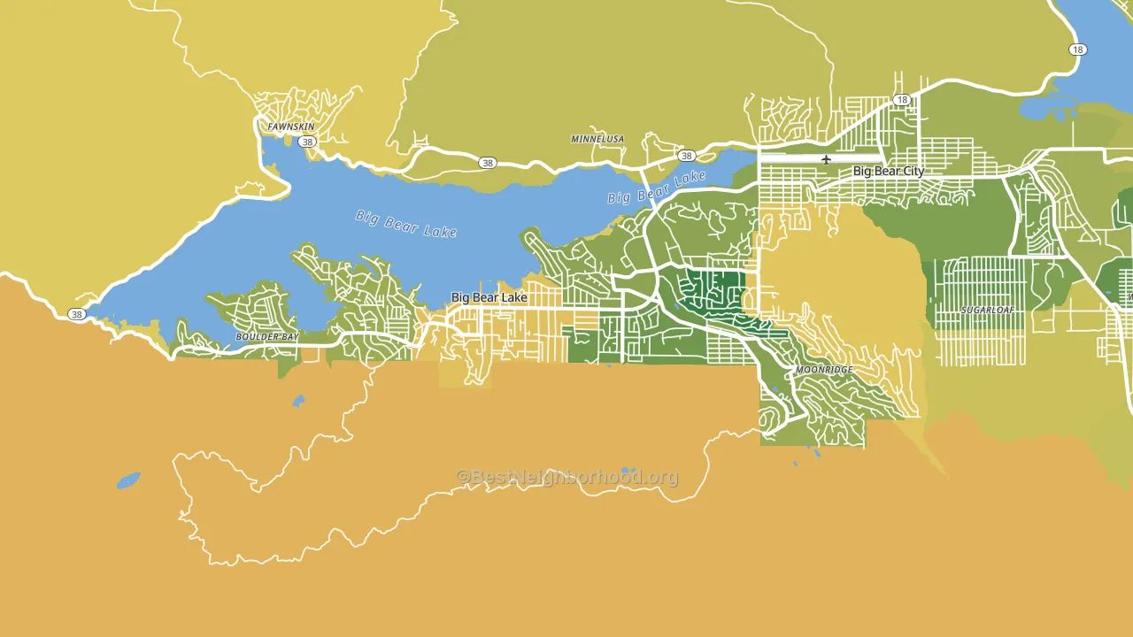 92315, CA block-group voter-turnout map