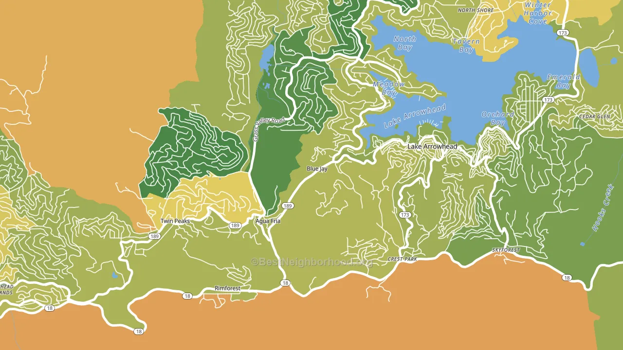 92317, CA block-group voter-turnout map