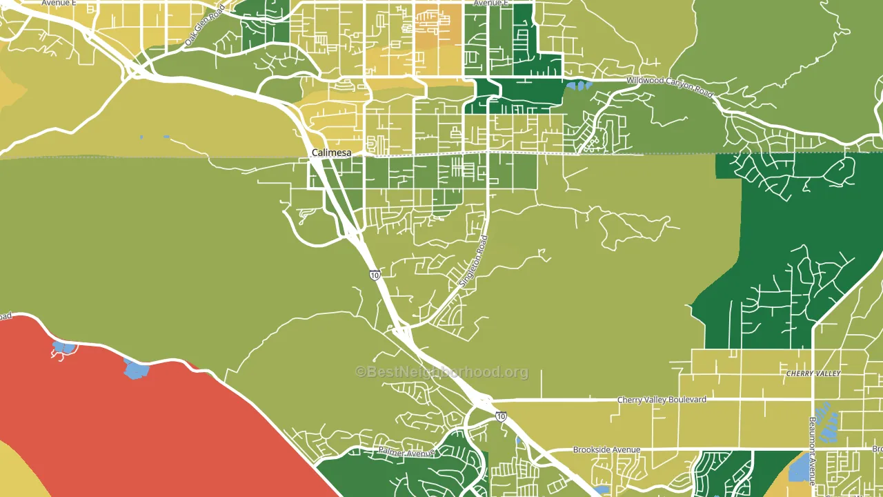 92320, CA block-group voter-turnout map