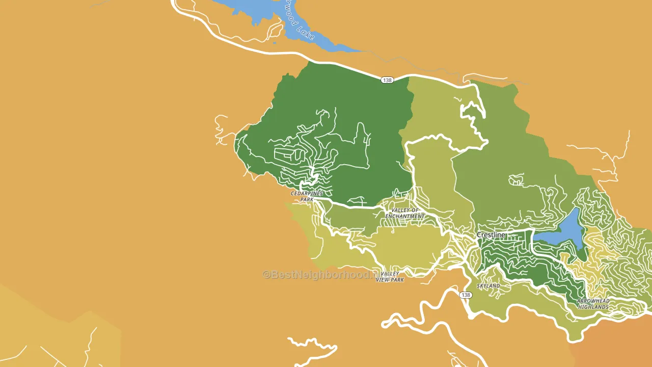 92322, CA block-group voter-turnout map
