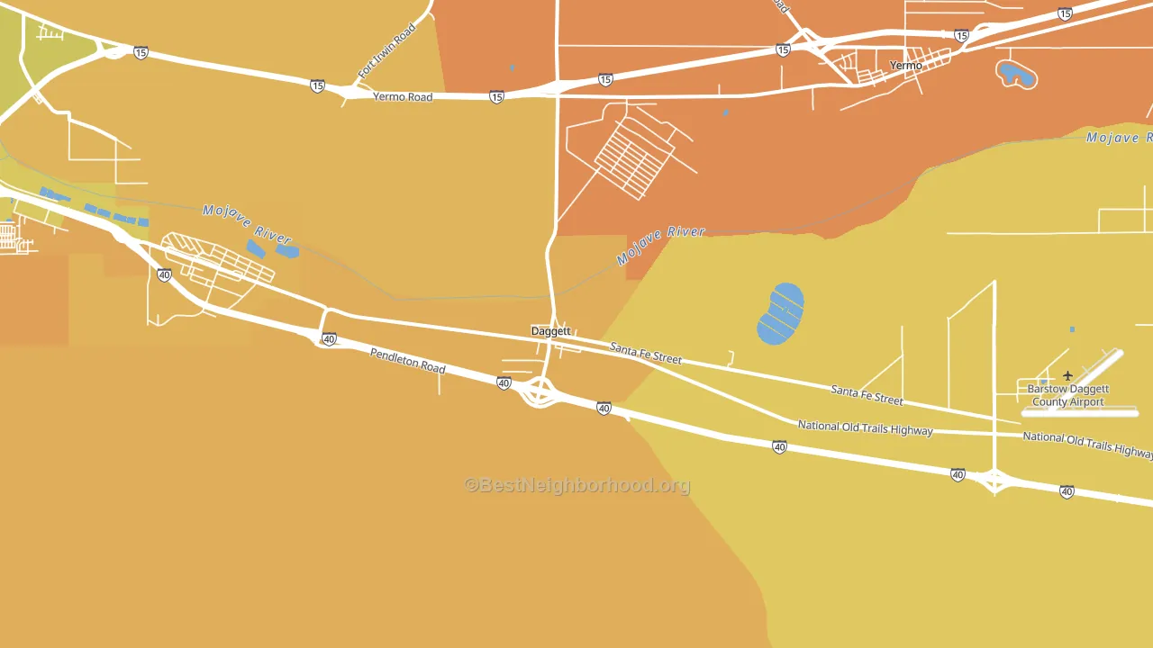 92327, CA block-group voter-turnout map