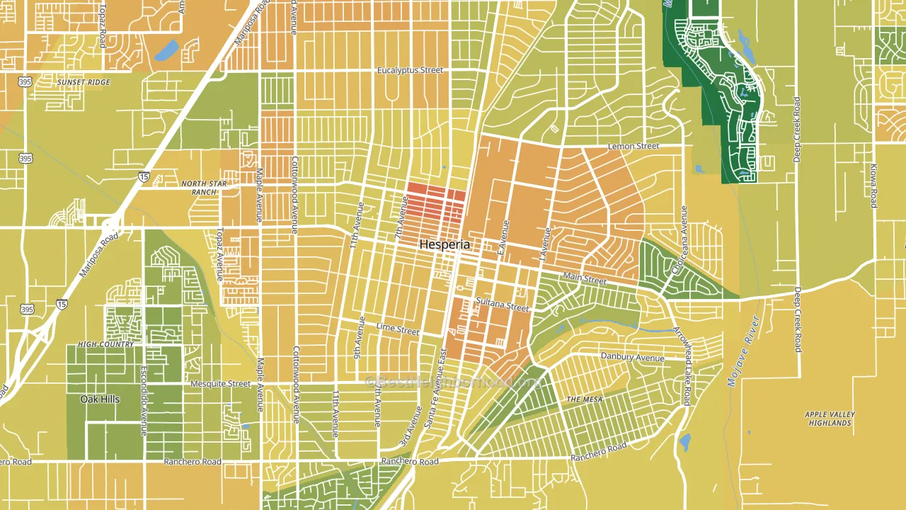 92345, CA block-group voter-turnout map