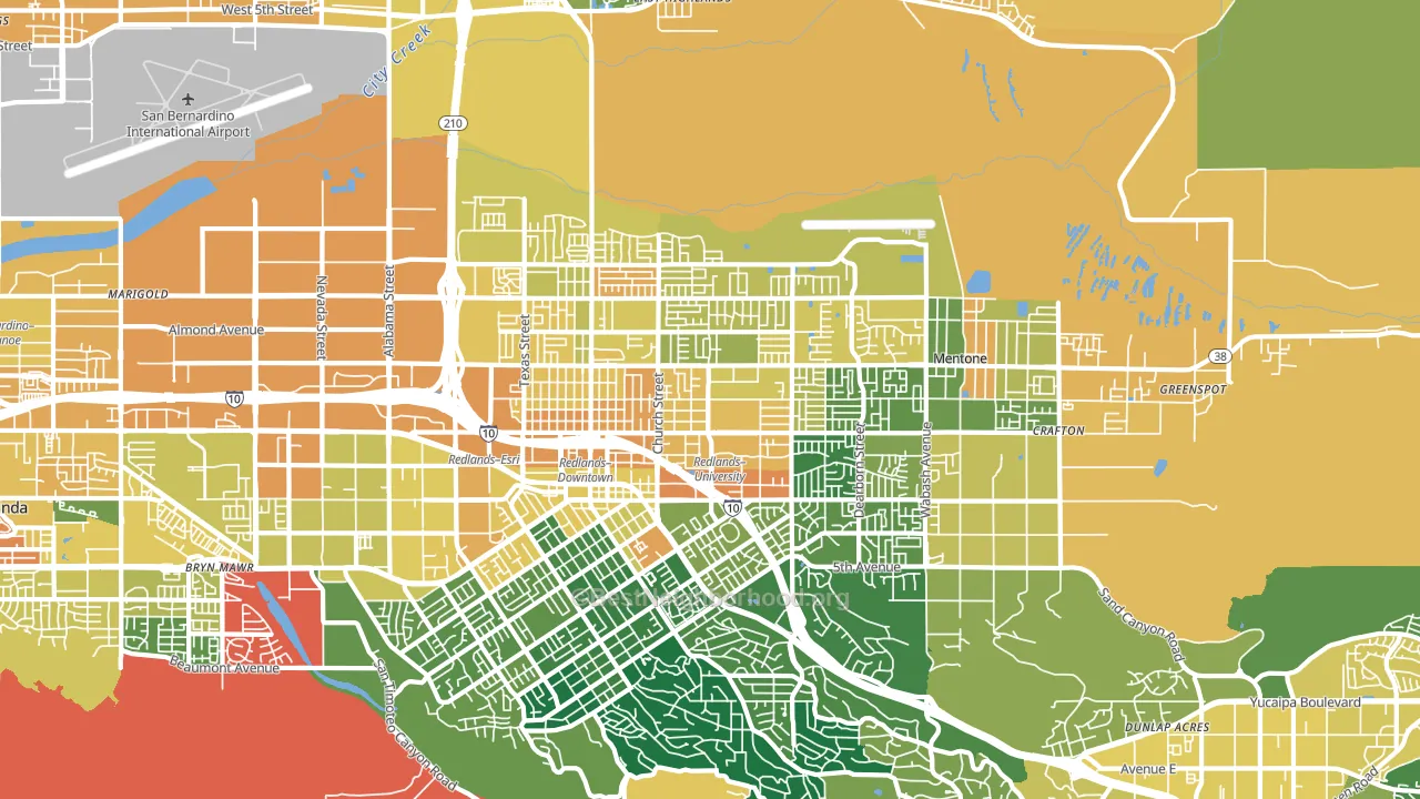 92374, CA block-group voter-turnout map