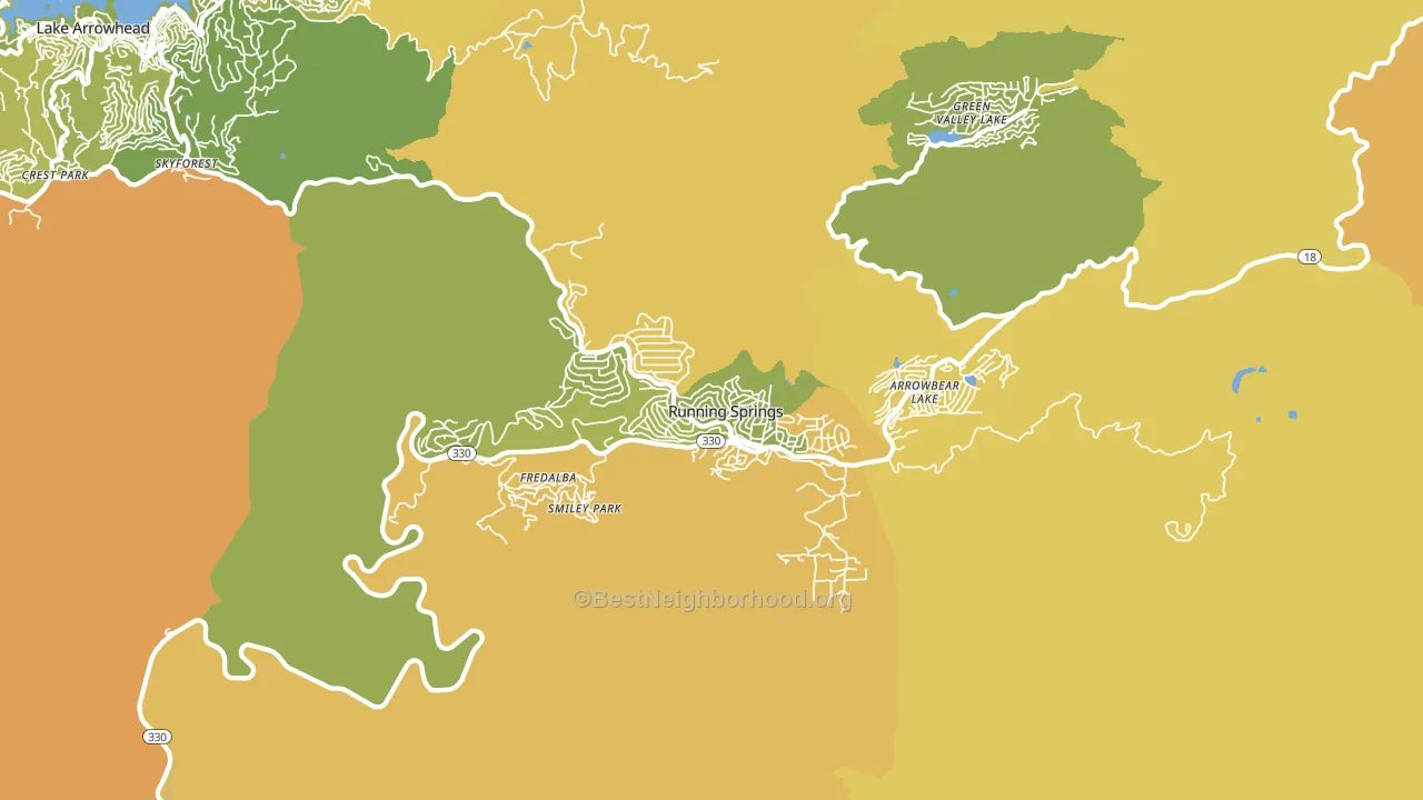 92382, CA block-group voter-turnout map