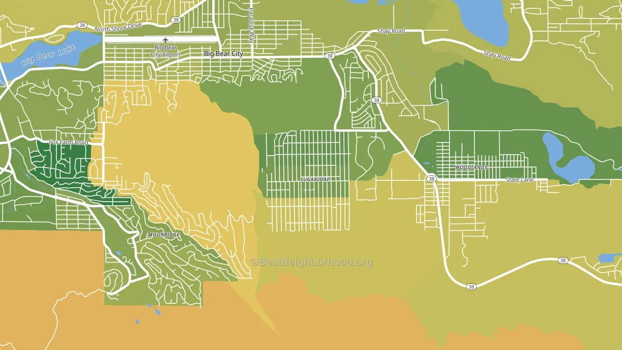 92386, CA block-group voter-turnout map