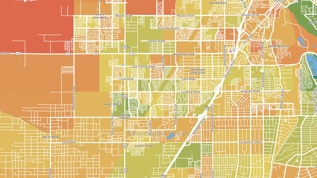 92392, CA block-group voter-turnout map