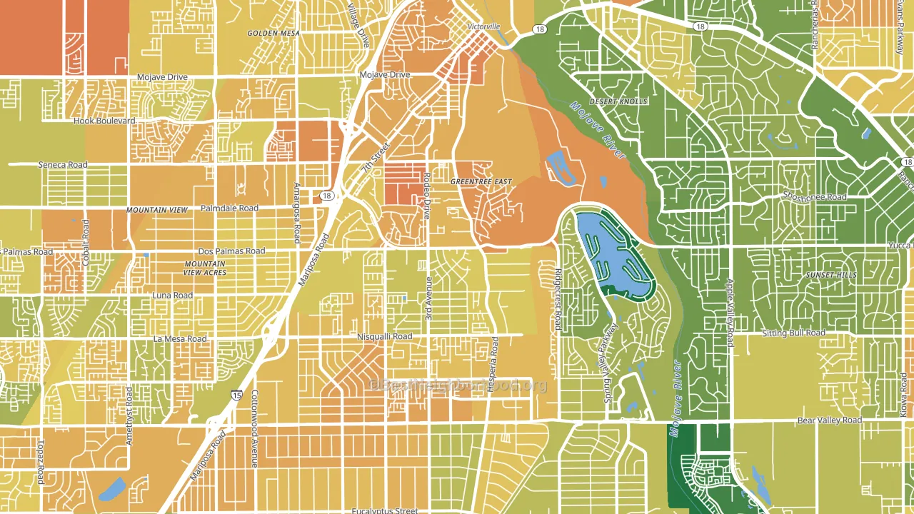 92395, CA block-group voter-turnout map
