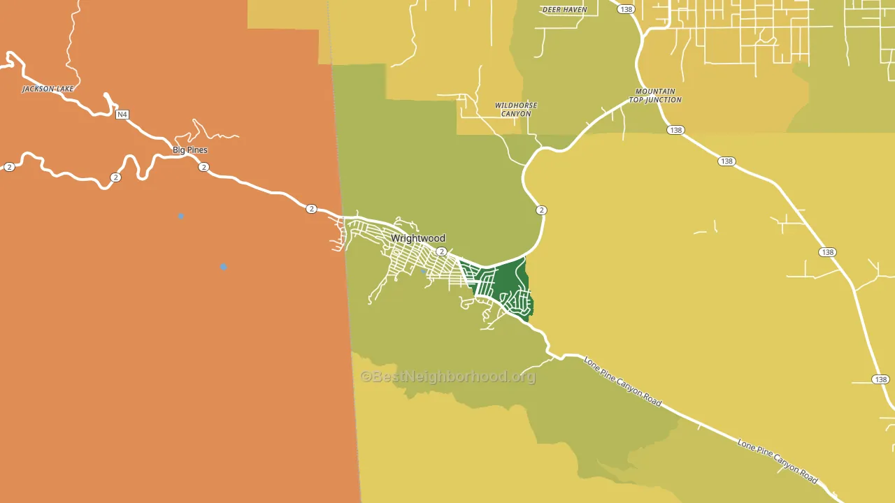 92397, CA block-group voter-turnout map