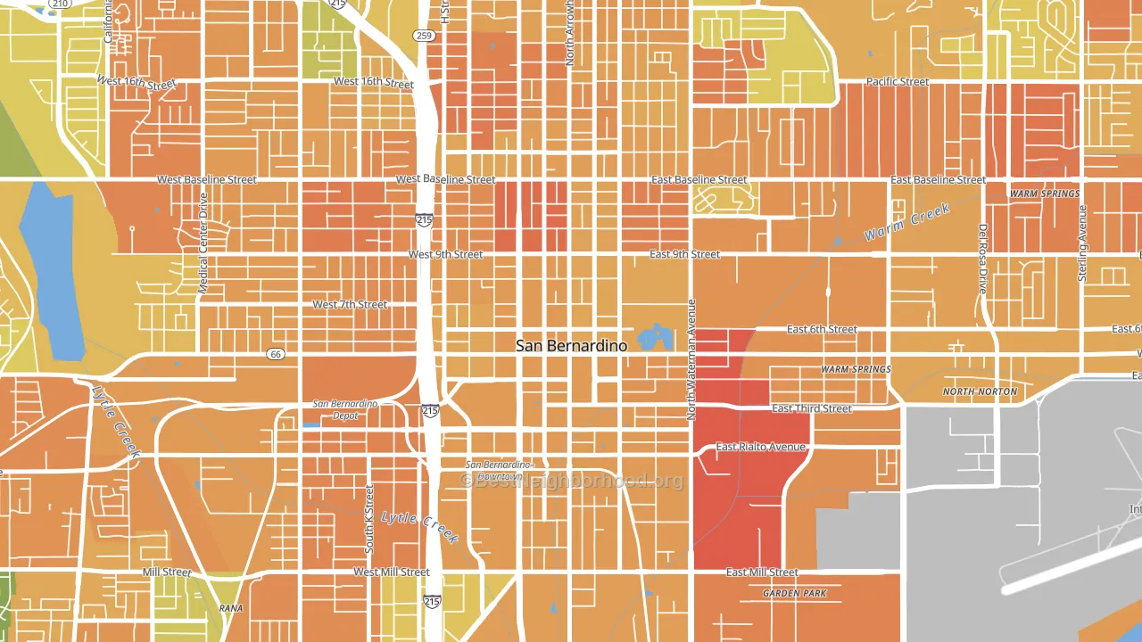 92401, CA block-group voter-turnout map