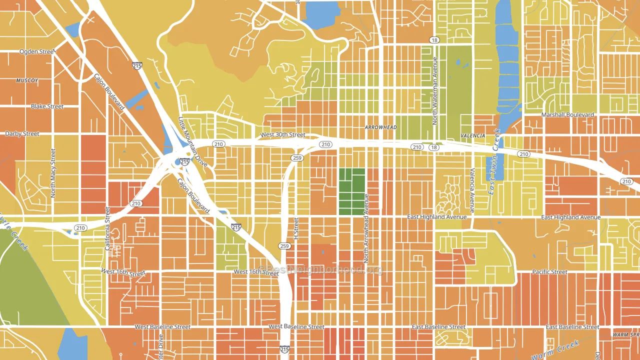 92405, CA block-group voter-turnout map