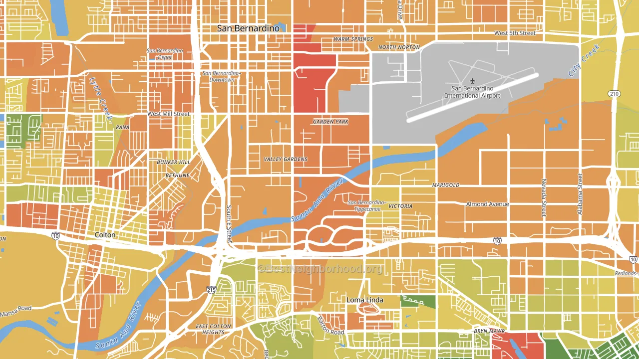 92408, CA block-group voter-turnout map