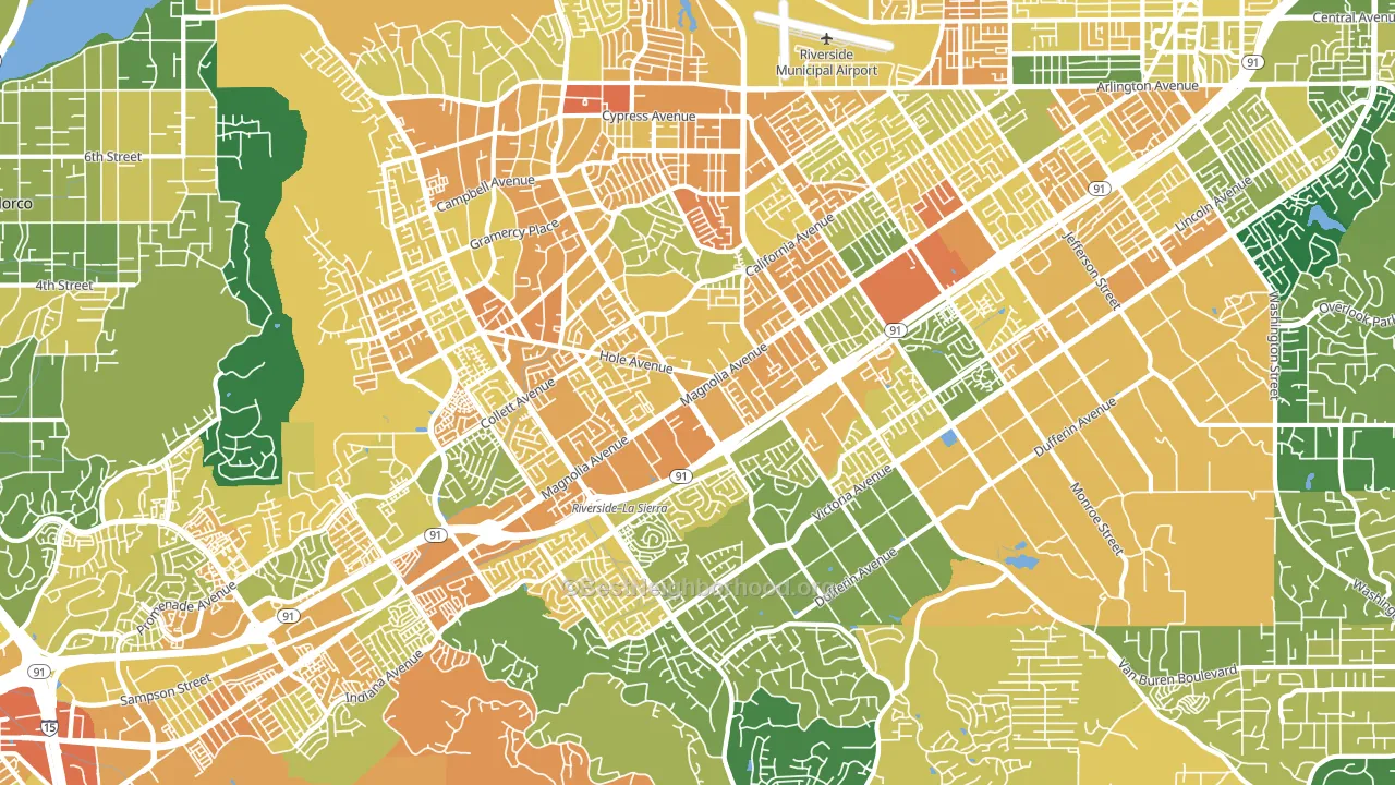 92503, CA block-group voter-turnout map