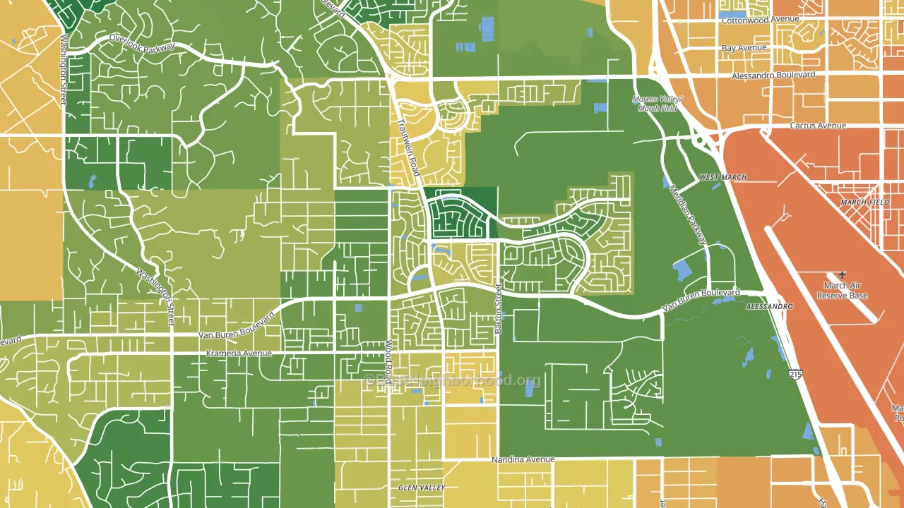 92508, CA block-group voter-turnout map