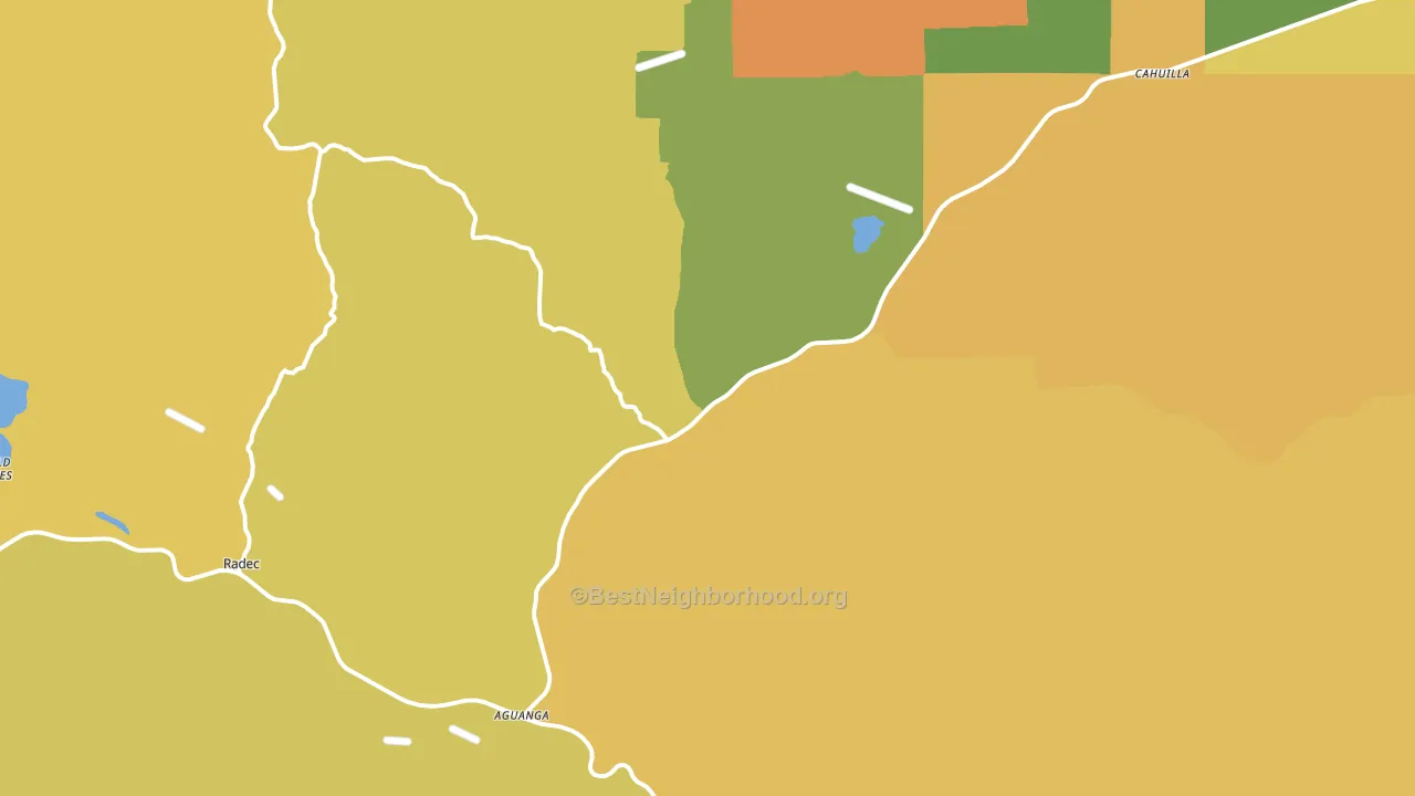 92536, CA block-group voter-turnout map