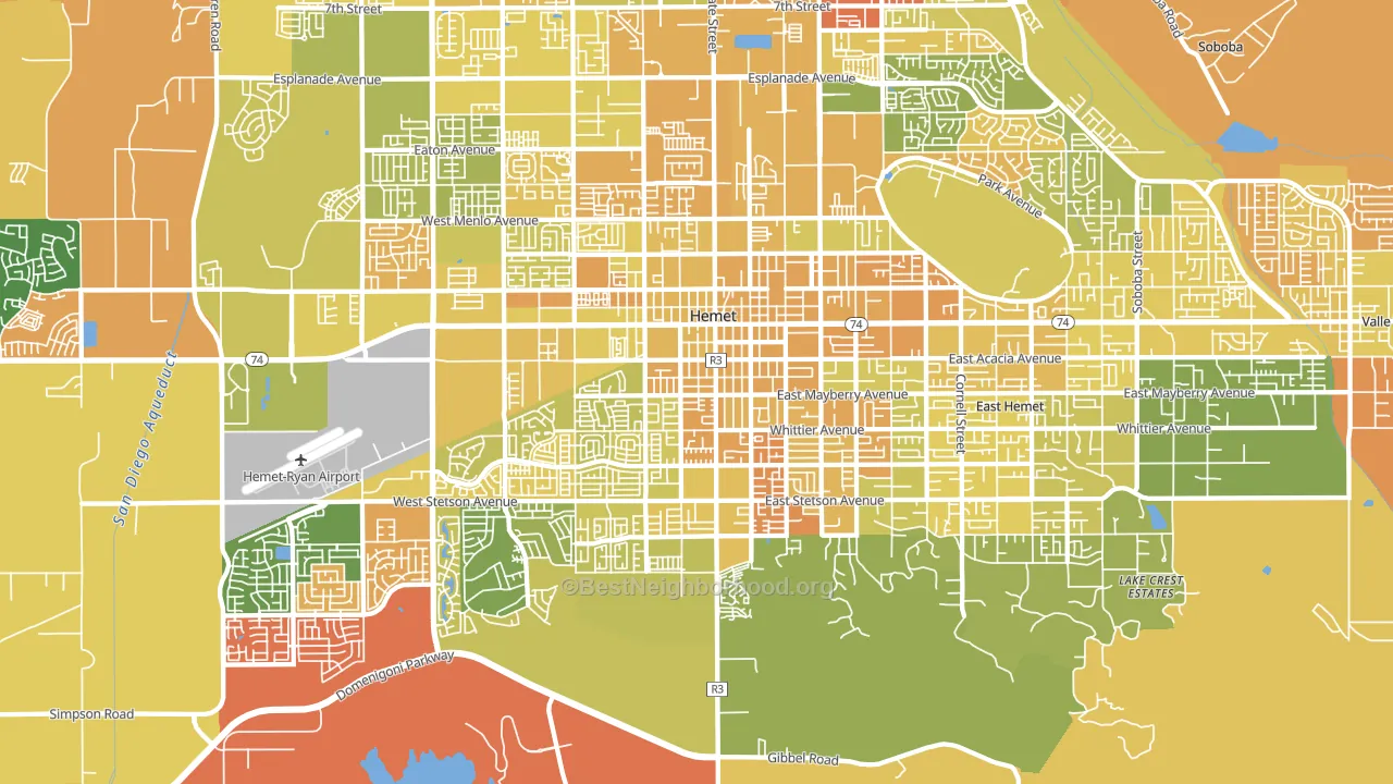 92543, CA block-group voter-turnout map