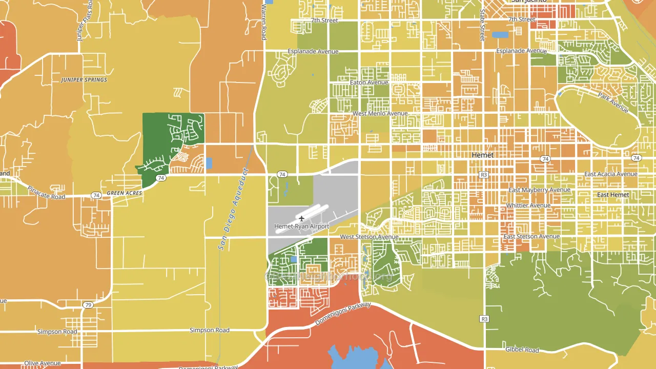 92545, CA block-group voter-turnout map