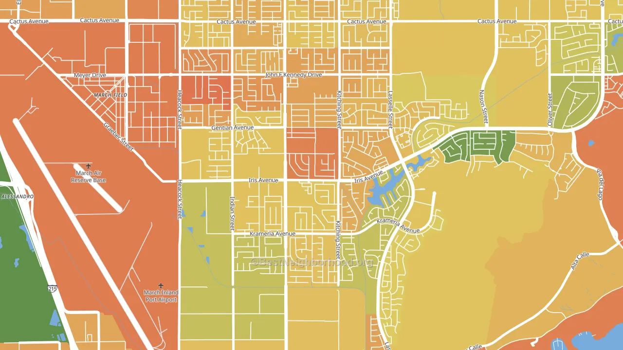 92551, CA block-group voter-turnout map