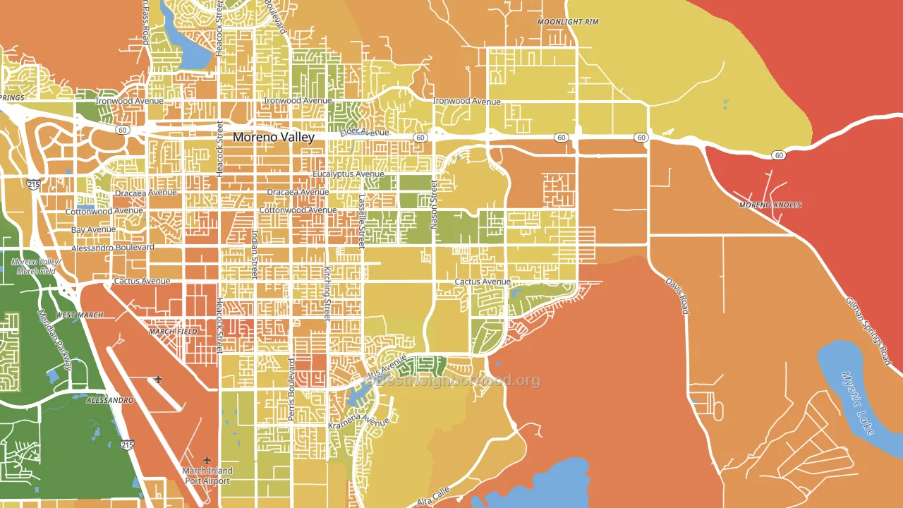 92555, CA block-group voter-turnout map