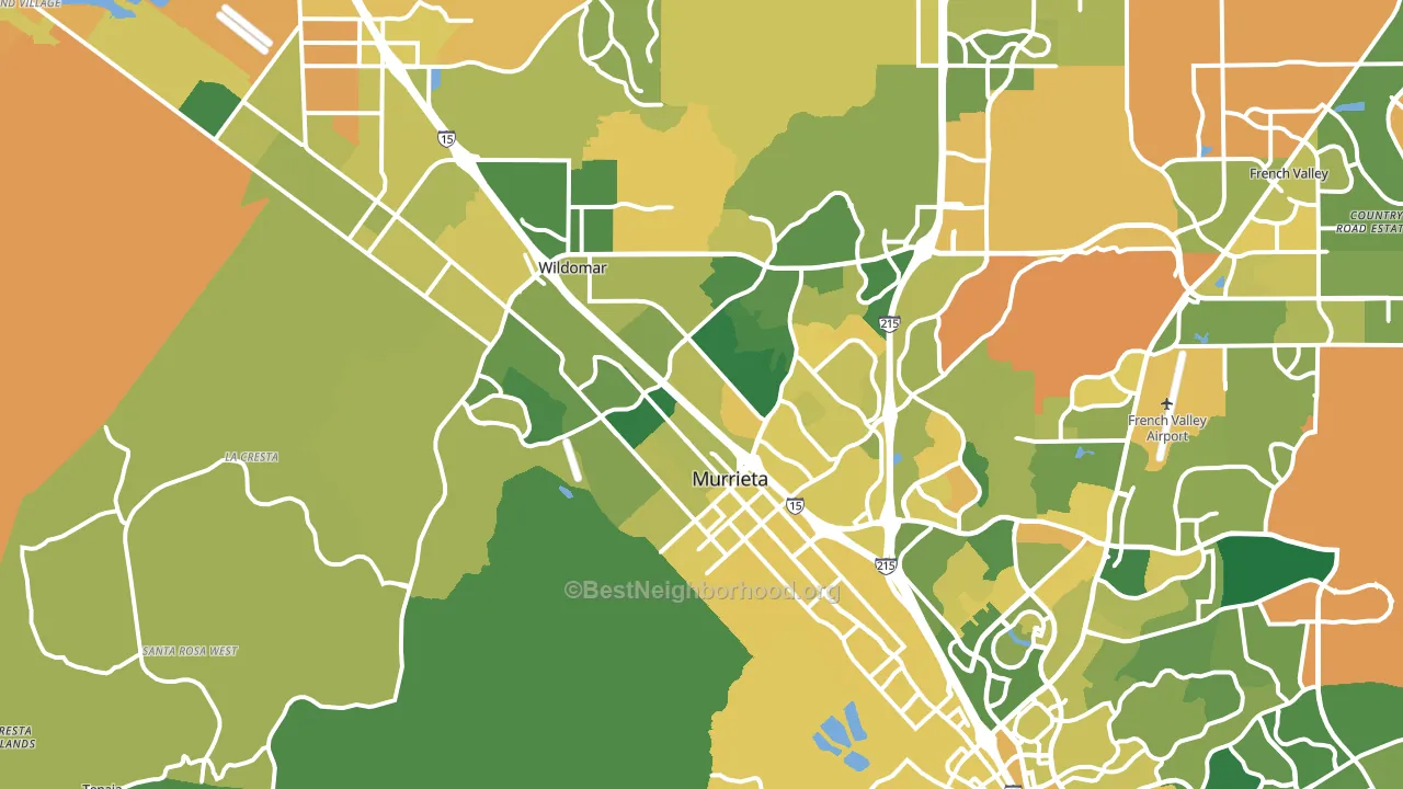 92562, CA block-group voter-turnout map