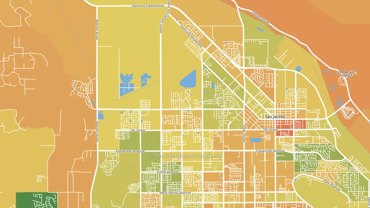 92582, CA block-group voter-turnout map