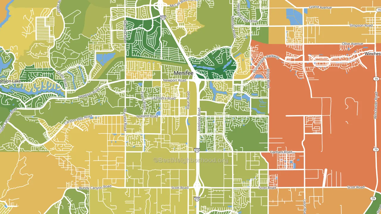 92584, CA block-group voter-turnout map