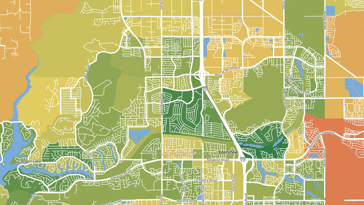 92586, CA block-group voter-turnout map